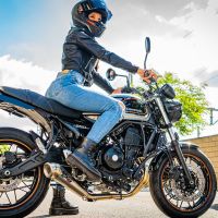 GPR pot echappement compatible avec  Kawasaki Z 650 RS 2021-2023, Powercone Evo, Silencieux homologué pour bruit, échappement complet avec catalyseur et db killer 