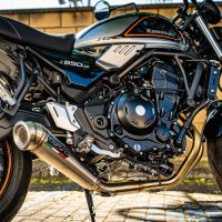 GPR pot echappement compatible avec  Kawasaki Z 650 RS 2021-2023, Powercone Evo, Silencieux homologué pour bruit, échappement complet avec catalyseur et db killer 