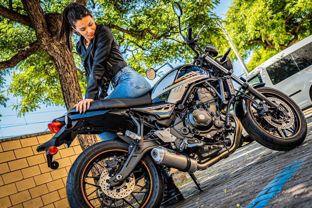 GPR pot echappement compatible avec  Kawasaki Z 650 RS 2021-2023, Satinox, Silencieux homologué pour bruit, échappement complet avec catalyseur et db killer 