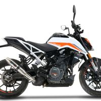 GPR pot echappement compatible avec  Ktm Duke 390 2021-2024, Deeptone Inox, Échappement légal, homologué,silencieux avec db killer amovible et tuyau de liaison spécifique 