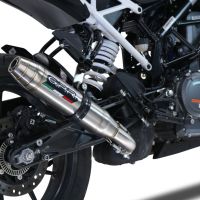 GPR pot echappement compatible avec  Ktm Duke 390 2021-2024, Deeptone Inox, Échappement légal, homologué,silencieux avec db killer amovible et tuyau de liaison spécifique 