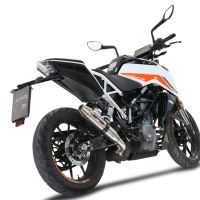 GPR pot echappement compatible avec  Ktm Duke 390 2021-2024, Deeptone Inox, Échappement légal, homologué,silencieux avec db killer amovible et tuyau de liaison spécifique 