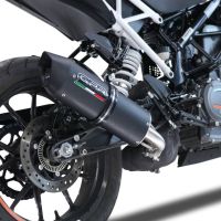 GPR pot echappement compatible avec  Ktm Duke 250 2021-2023, Furore Nero, Pot échappement racing, avec les tuyaux de liaison, article sans homologation 