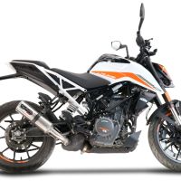 GPR pot echappement compatible avec  Ktm Duke 390 2021-2024, M3 Inox , Pot échappement racing, avec les tuyaux de liaison et dbkiller, article sans homologation 