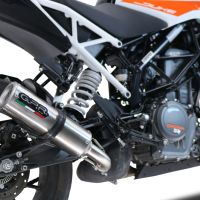 GPR pot echappement compatible avec  Ktm Duke 390 2021-2024, M3 Inox , Pot échappement racing, avec les tuyaux de liaison et dbkiller, article sans homologation 