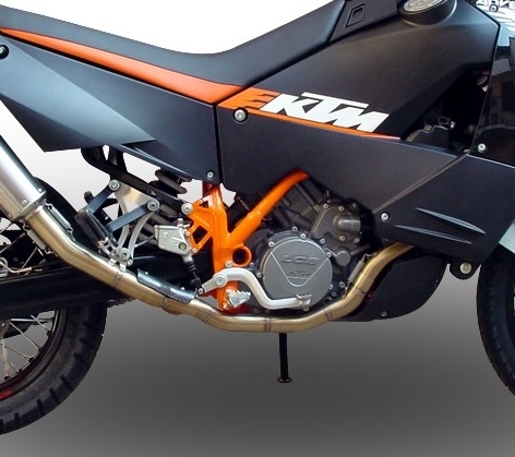 GPR pot echappement compatible avec  Ktm Lc8 990 Adventure - R - DAKAR  2006-2014, Gpe Ann. Poppy, Homologué et légal, système d'échappement complet, avec db killer amovible 