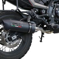 GPR pot echappement compatible avec  Moto Morini X-CAPE 650 2021-2024, Furore Evo4 Nero, Pot échappement homologué et légal, silencieux avec mi-collecteur, db killer amovible et catalyseur 