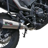 GPR pot echappement compatible avec  Moto Morini X-CAPE 650 2021-2024, GP Evo4 Titanium, Pot échappement homologué et légal, silencieux avec mi-collecteur, db killer amovible et catalyseur 