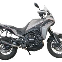 GPR pot echappement compatible avec  Moto Morini X-CAPE 650 2021-2024, M3 Black Titanium, Pot échappement homologué et légal, silencieux avec mi-collecteur, db killer amovible et catalyseur 