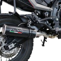 GPR pot echappement compatible avec  Moto Morini X-CAPE 650 2021-2024, M3 Black Titanium, Pot échappement homologué et légal, silencieux avec mi-collecteur, db killer amovible et catalyseur 