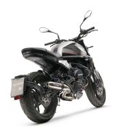 GPR pot echappement compatible avec  Moto Morini Seiemmezzo Str 2022-2024, Deeptone Inox, Pot échappement homologué et légal, silencieux avec mi-collecteur, db killer amovible et catalyseur 