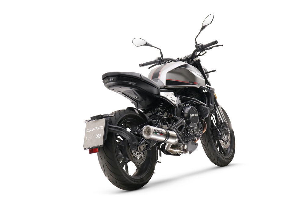 GPR pot echappement compatible avec  Moto Morini Seiemmezzo Str 2022-2024, M3 Inox , Pot échappement homologué et légal, silencieux avec mi-collecteur, db killer amovible et catalyseur 