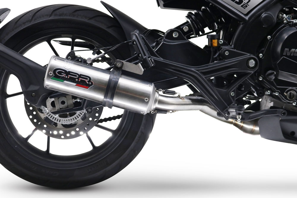 GPR pot echappement compatible avec  Moto Morini Seiemmezzo Str 2022-2024, M3 Inox , Pot échappement homologué et légal, silencieux avec mi-collecteur, db killer amovible et catalyseur 