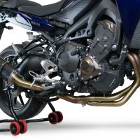 GPR pot echappement compatible avec  Yamaha Mt-09 Tracer 900 2017-2020, Furore Evo4 Nero, Homologué et légal, système d'échappement complet avec catalyseur et db killer amovible 