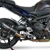 GPR pot echappement compatible avec  Yamaha Mt-09 Tracer 900 2017-2020, Furore Evo4 Nero, Homologué et légal, système d'échappement complet avec catalyseur et db killer amovible 