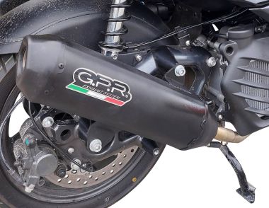 GPR pot echappement compatible avec  Bmw C 400 X -GT 2019-2020, Pentaroad Black, Échappement légal, homologué,silencieux avec catalyseur, db killer amovible et tuyau de liaison spécifique 