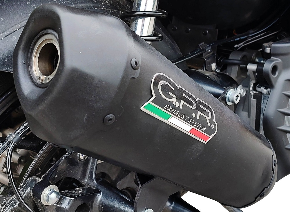 GPR pot echappement compatible avec  Bmw C 400 X -GT 2019-2020, Pentaroad Black, Échappement légal, homologué,silencieux avec catalyseur, db killer amovible et tuyau de liaison spécifique 