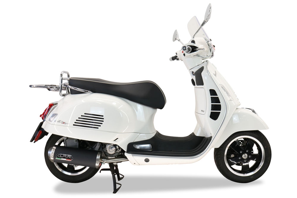 GPR pot echappement compatible avec  Piaggio Vespa Gts 250 I.E. 2005-2015, Evo4 Road, Pot d'échappement complet racing, compris de collecteur et db killer amovible, sans homologation 