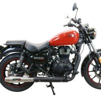 GPR pot echappement compatible avec  Royal Enfield Meteor 350 2021-2023, Ultracone, Pot échappement racing, avec les tuyaux de liaison, article sans homologation 