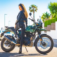 GPR pot echappement compatible avec  Royal Enfield Himalayan 410 2021-2024, Furore Evo4 Nero, Échappement légal, homologué,silencieux avec catalyseur, db killer amovible et tuyau de liaison spécifique 