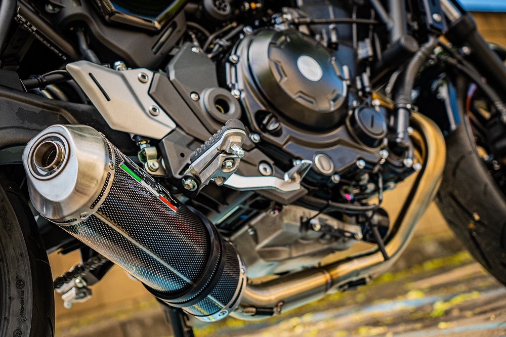 GPR pot echappement compatible avec  Kawasaki Z 650 RS 2021-2023, Satinox Poppy , Silencieux homologué pour bruit, échappement complet avec catalyseur et db killer 