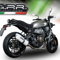 GPR pot echappement compatible avec  Yamaha Xsr 700 2021-2024, Albus Evo4, Homologué et légal, système d'échappement complet avec catalyseur et db killer amovible 