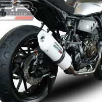 GPR pot echappement compatible avec  Yamaha Xsr 700 2021-2024, Albus Evo4, Homologué et légal, système d'échappement complet avec catalyseur et db killer amovible 