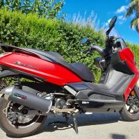 GPR pot echappement compatible avec  Kymco Superdink 125 I.E. 2021-2023, Evo4 Road, Homologué et légal, système d'échappement complet avec catalyseur et db killer amovible 