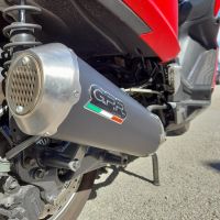 GPR pot echappement compatible avec  Kymco Superdink 125 I.E. 2021-2023, Evo4 Road, Homologué et légal, système d'échappement complet avec catalyseur et db killer amovible 