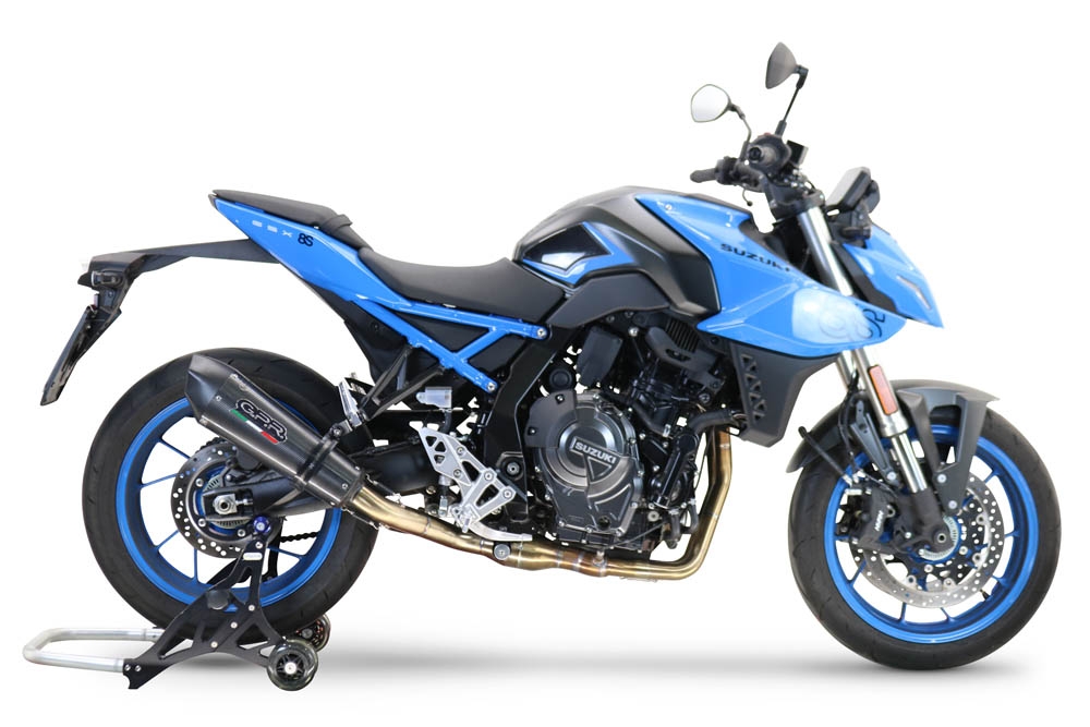 GPR pot echappement compatible avec  Suzuki Gsx-8R 2022-2024, GP Evo4 Poppy, Homologué et légal, système d'échappement complet avec catalyseur et db killer amovible 