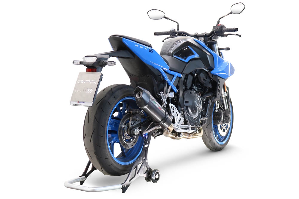 GPR pot echappement compatible avec  Suzuki Gsx-8R 2022-2024, GP Evo4 Poppy, Homologué et légal, système d'échappement complet avec catalyseur et db killer amovible 