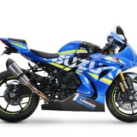 GPR pot echappement compatible avec  Suzuki Gsx-R 1000 - 1000 R  2021-2024, Gpe Ann. titanium, Pot échappement racing, avec les tuyaux de liaison, article sans homologation 