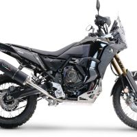 GPR pot echappement compatible avec  Yamaha Tenere 700 2019-2020, Decatalizzatore + Paracoppa Titanio, Décatalyseur plus plaque de protection moteur en titane 