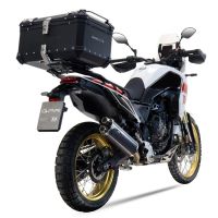 GPR pot echappement compatible avec  Yamaha Tenere 700 2021-2024, Dual Poppy, Échappement légal, homologué,silencieux avec db killer amovible et tuyau de liaison spécifique 