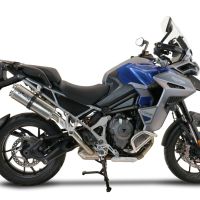 GPR pot echappement compatible avec  Triumph Tiger 1200 Gt - Rally 2022-2024, Dual Inox, Échappement légal, homologué,silencieux avec db killer amovible et tuyau de liaison spécifique 