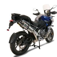 GPR pot echappement compatible avec  Triumph Tiger 1200 Gt - Rally 2022-2024, Dual Inox, Échappement légal, homologué,silencieux avec db killer amovible et tuyau de liaison spécifique 