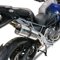 GPR pot echappement compatible avec  Triumph Tiger 1200 Gt - Rally 2022-2024, Dual Inox, Échappement légal, homologué,silencieux avec db killer amovible et tuyau de liaison spécifique 