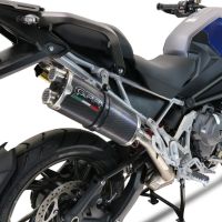 GPR pot echappement compatible avec  Triumph Tiger 1200 Gt - Rally 2022-2024, Dual Poppy, Échappement légal, homologué,silencieux avec db killer amovible et tuyau de liaison spécifique 