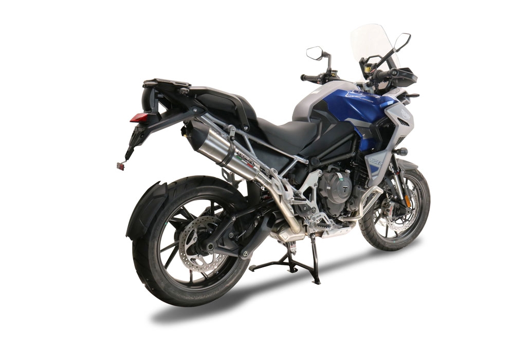 GPR pot echappement compatible avec  Triumph Tiger 1200 Gt - Rally 2022-2024, GP Evo4 Titanium, Échappement légal, homologué,silencieux avec db killer amovible et tuyau de liaison spécifique 