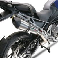 GPR pot echappement compatible avec  Triumph Tiger 1200 Gt - Rally 2022-2024, GP Evo4 Titanium, Échappement légal, homologué,silencieux avec db killer amovible et tuyau de liaison spécifique 