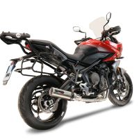 GPR pot echappement compatible avec  Triumph Tiger Sport 660 2022-2024, M3 Titanium Natural, Homologué et légal, système d'échappement complet avec catalyseur et db killer amovible 