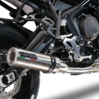 GPR pot echappement compatible avec  Triumph Tiger Sport 660 2022-2024, M3 Titanium Natural, Homologué et légal, système d'échappement complet avec catalyseur et db killer amovible 