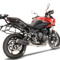 GPR pot echappement compatible avec  Triumph Tiger Sport 660 2022-2024, M3 Black Titanium, Homologué et légal, système d'échappement complet avec catalyseur et db killer amovible 