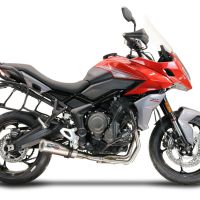 GPR pot echappement compatible avec  Triumph Tiger Sport 660 2022-2024, M3 Titanium Natural, Homologué et légal, système d'échappement complet avec catalyseur et db killer amovible 