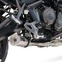 GPR pot echappement compatible avec  Triumph Tiger Sport 660 2022-2024, M3 Titanium Natural, Homologué et légal, système d'échappement complet avec catalyseur et db killer amovible 