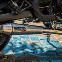 GPR pot echappement compatible avec  Kawasaki Vulcan 650 S 2021-2023, Ultracone, Homologué et légal, système d'échappement complet avec catalyseur et db killer amovible 