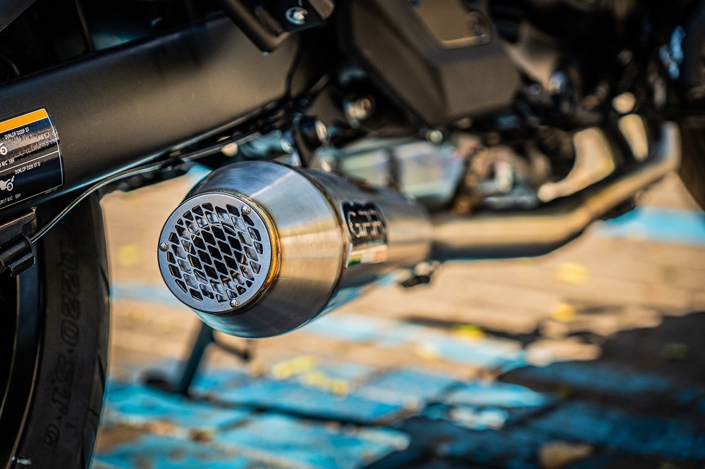 GPR pot echappement compatible avec  Kawasaki Vulcan 650 S 2021-2023, Ultracone, Homologué et légal, système d'échappement complet avec catalyseur et db killer amovible 