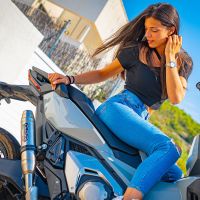 GPR pot echappement compatible avec  Honda Forza 750 2021-2024, Deeptone Inox, Échappement légal, homologué,silencieux avec db killer amovible et tuyau de liaison spécifique 