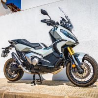 GPR pot echappement compatible avec  Honda Forza 750 2021-2024, Furore Evo4 Nero, Échappement légal, homologué,silencieux avec db killer amovible et tuyau de liaison spécifique 