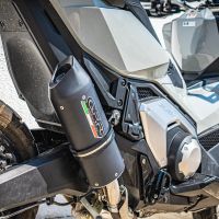 GPR pot echappement compatible avec  Honda Forza 750 2021-2024, Furore Evo4 Nero, Échappement légal, homologué,silencieux avec db killer amovible et tuyau de liaison spécifique 